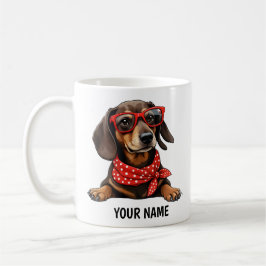 Taza De Café Café Dachshund personalizado: salchicha