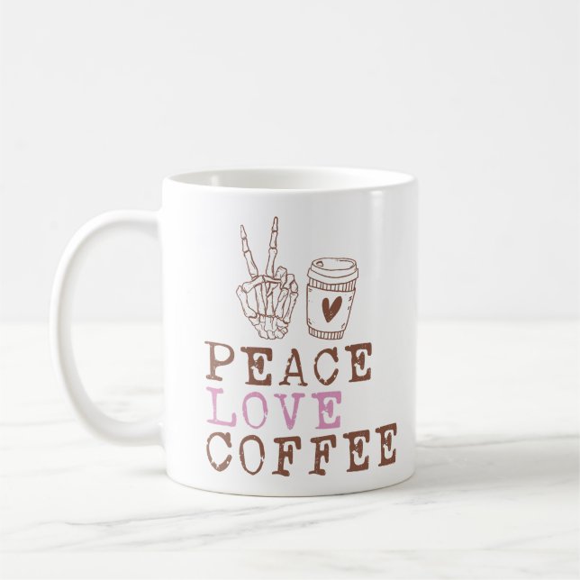 Taza De Café Café de amor por la paz (Izquierda)
