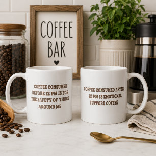 Taza De Café Café de Apoyo Emocional para Adictos a la Cafeína