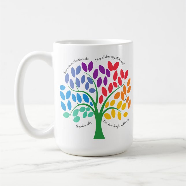 Taza De Café Café de árbol de arcoiris (Izquierda)
