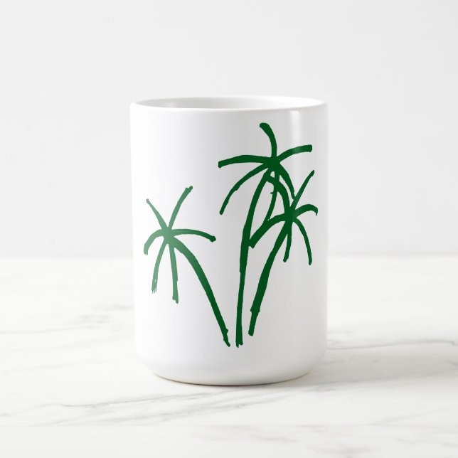 Taza De Café Café de árbol de palmas de verano (Centro)