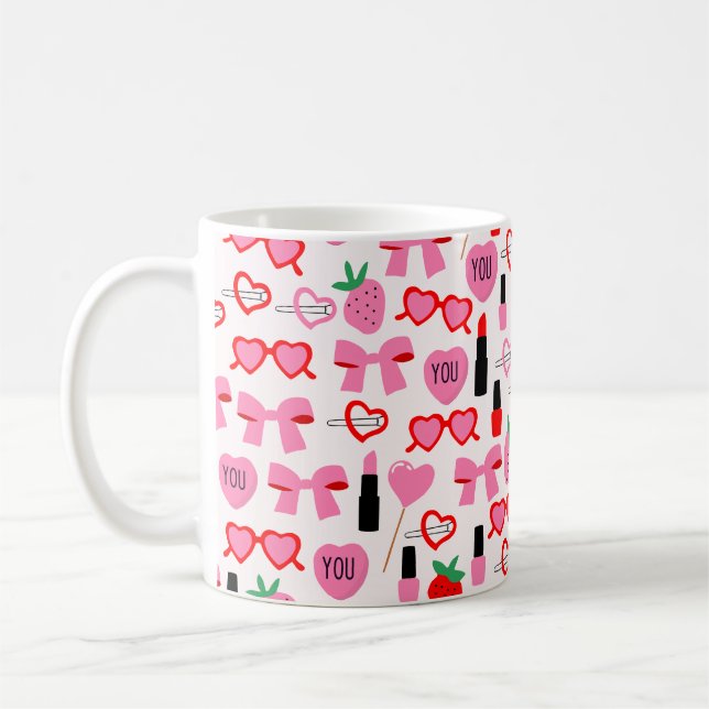 Taza De Café Café de arcos rosados cúrcuitos (Izquierda)