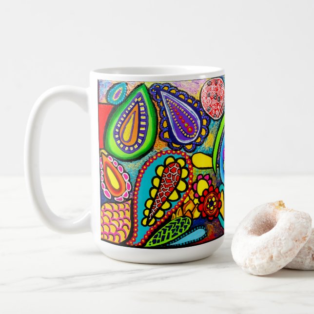 Taza De Café Café de arte celular (Con donut)