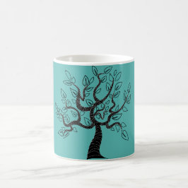 Taza De Café Café de arte de árbol Mug Elegir color