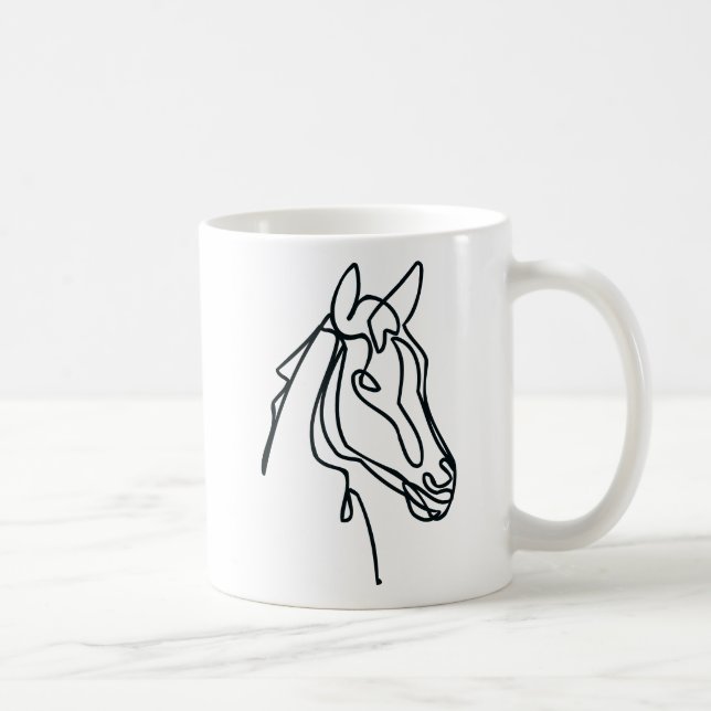 Taza De Café Café de arte del caballo (Derecha)