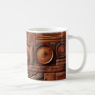 Taza De Café Café de arte maderero Mug