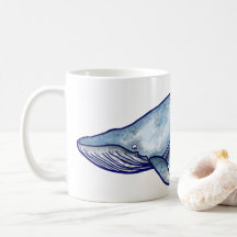 Café de ballena azul Mug