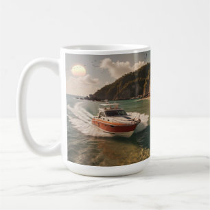 Taza De Café Café de barco de motor