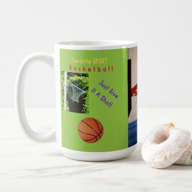 Taza De Café Café de básquetbol Mug (Con donut)