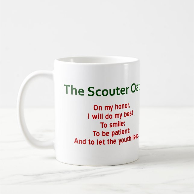 Taza De Café Café de café Scouter (parodia del juramento de Sco (Izquierda)
