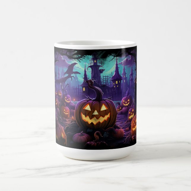 Taza De Café Café de calabaza de Halloween Haunted (Centro)
