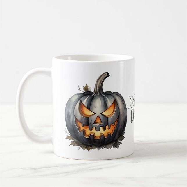 Taza De Café Café de calabaza de Halloween malvado (Izquierda)