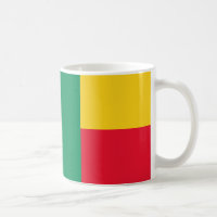 Café de cerámica con bandera de Benín
