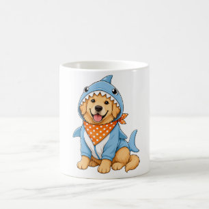 Taza De Café Café de cerámica con traje de tiburón retriever do