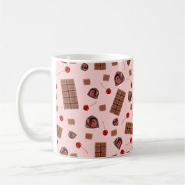 Taza De Café Café de cerezas cubiertas de chocolate Mug