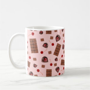 Taza De Café Café de cerezas cubiertas de chocolate Mug