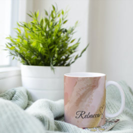 Taza De Café Café de color marrón y oro personalizado