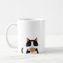 Taza De Café Café de consumo de gato