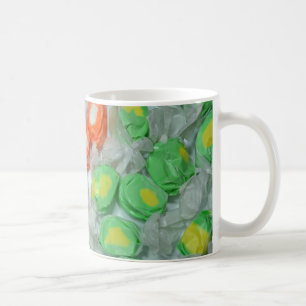 Taza De Café Café de dulces verde y naranja taffy
