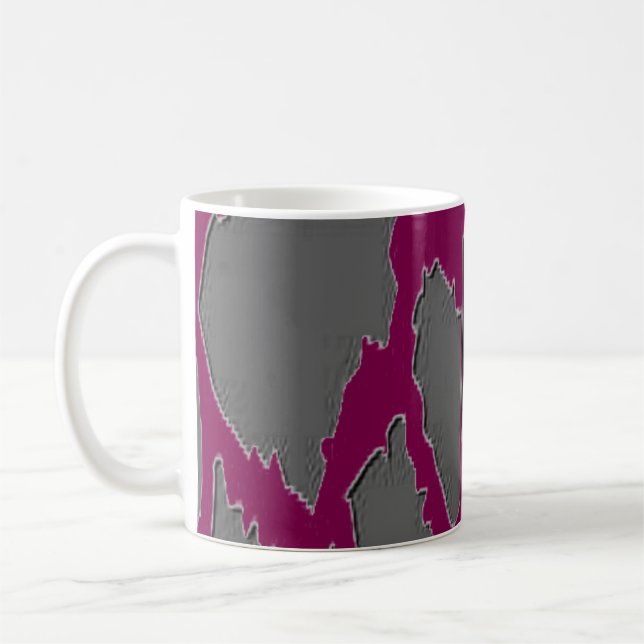 Taza De Café Café de estriba de cebra impresa en animales (Izquierda)