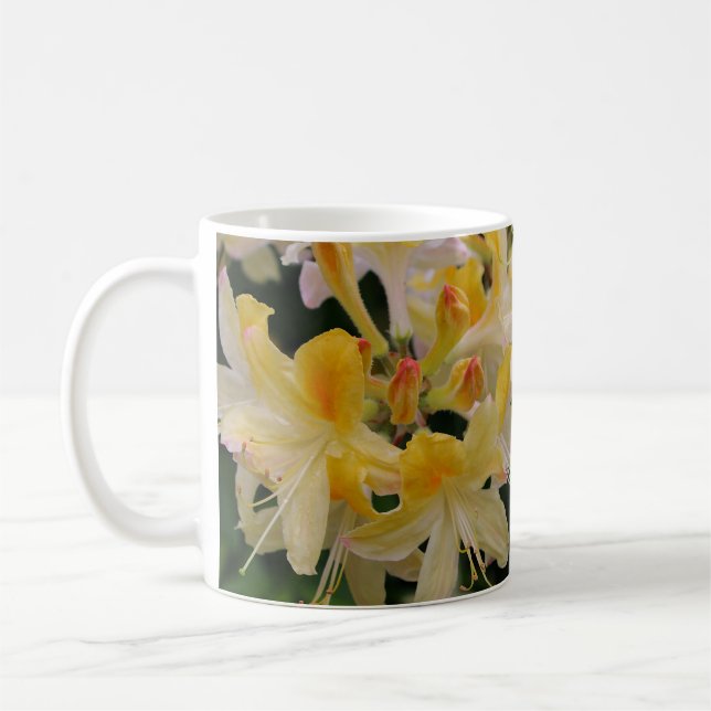 Taza De Café Café de flores amarillo rododendros Mug (Izquierda)