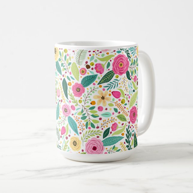 Taza De Café Café de flores de primavera (Anverso derecho)