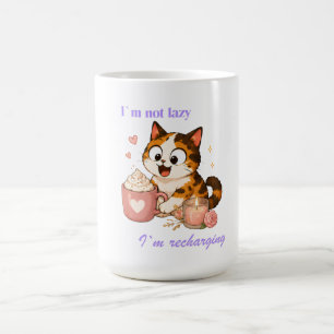 Taza De Café Café de Gato Calico Lindo y Acogedor - No soy pere