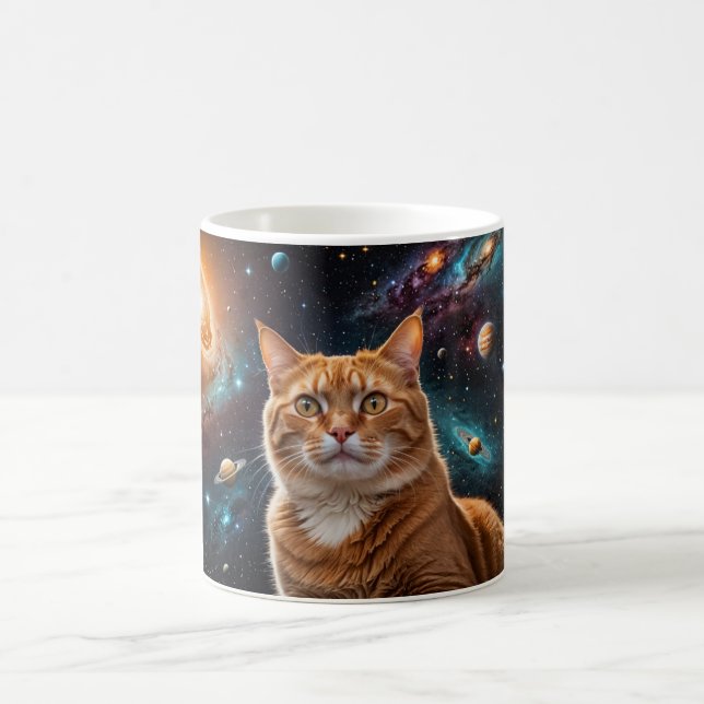Taza De Café Café de gato cósmico (Centro)