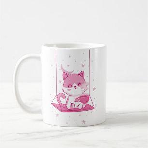 Taza De Café Café De Gato Rosa, Bebida De Cafeína De Swing De G