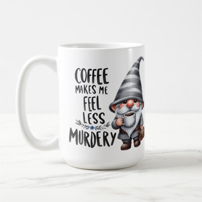 TAZA DE CAFÉ CAFÉ DE GOMA GRIS ADORABLE QUE DICE (Izquierda)