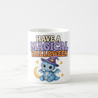 Taza De Café Café de Halloween del Dragón de Luna y Bruja Capri