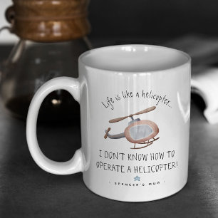 Taza De Café Café de Helicópteros Graciosos y Personalizados
