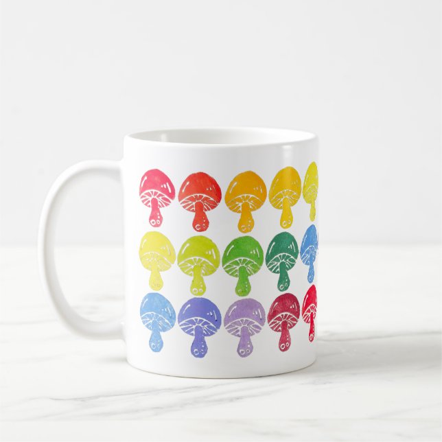 Taza De Café Café de hongo arcoiris Mug (Izquierda)
