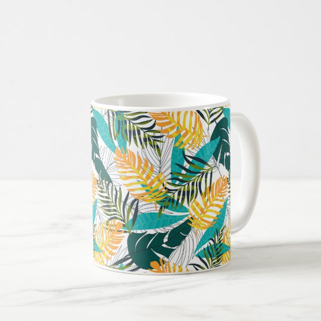 Taza De Café Café de impresión tropical Mug (Anverso derecho)