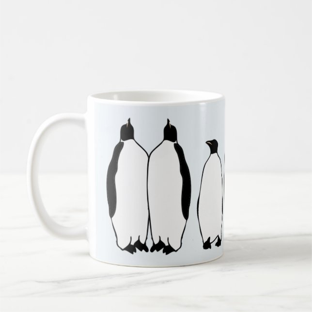 Taza De Café Café de invierno de niebla de pájaro pingüino (Izquierda)