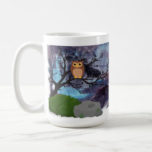 Taza De Café Café de Lechuza Nocturno Mug (Izquierda)