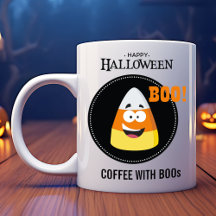 Café de maíz dulce con Boos Halloween