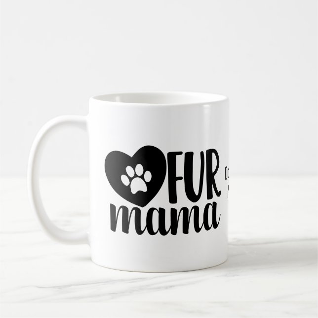 Taza De Café Café de mamá de perro personalizable (Izquierda)