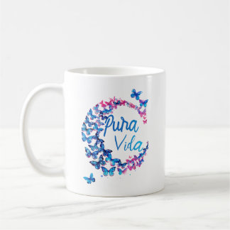 Taza De Café Café de mariposa azul Pura Vida Mug