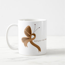 Taza De Café Café de mariposa de Cinta de Conciencia Marrón Mug