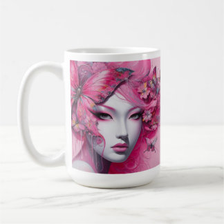 Taza De Café Café de mariposa rosa Mug