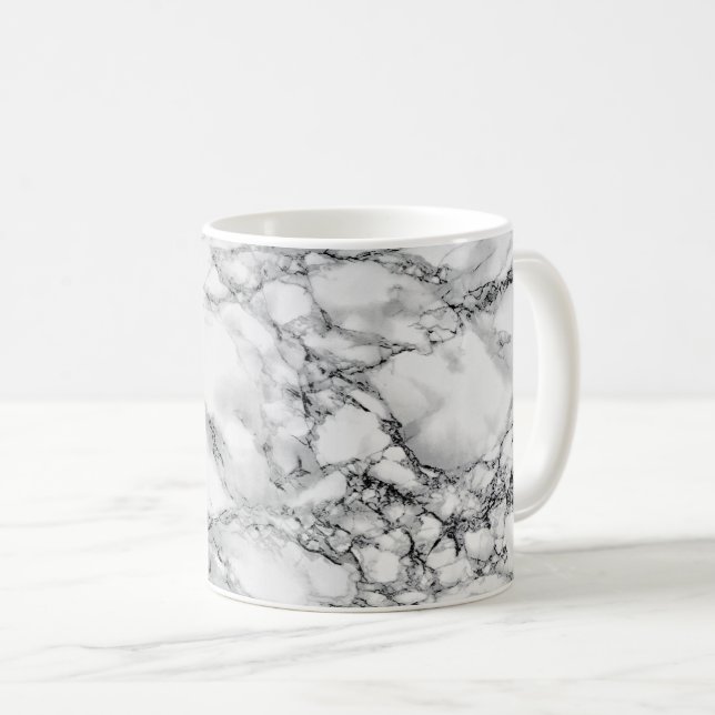Taza De Café Café de Mármol blanco (Anverso derecho)