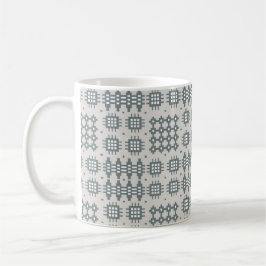Taza De Café Café de moda Mug: Patrón de tapiz galés, gris