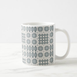 Taza De Café Café de moda Mug: Patrón de tapiz galés, gris