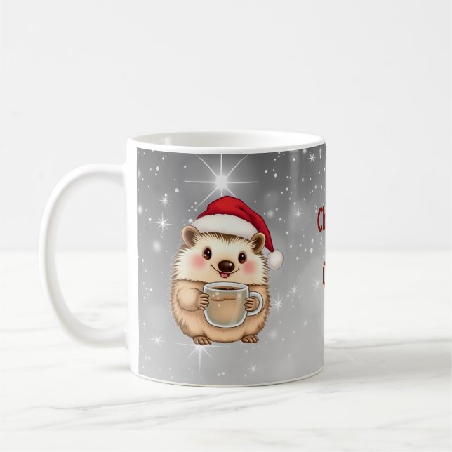 Taza De Café Café de Navidad de Erizo  (Izquierda)