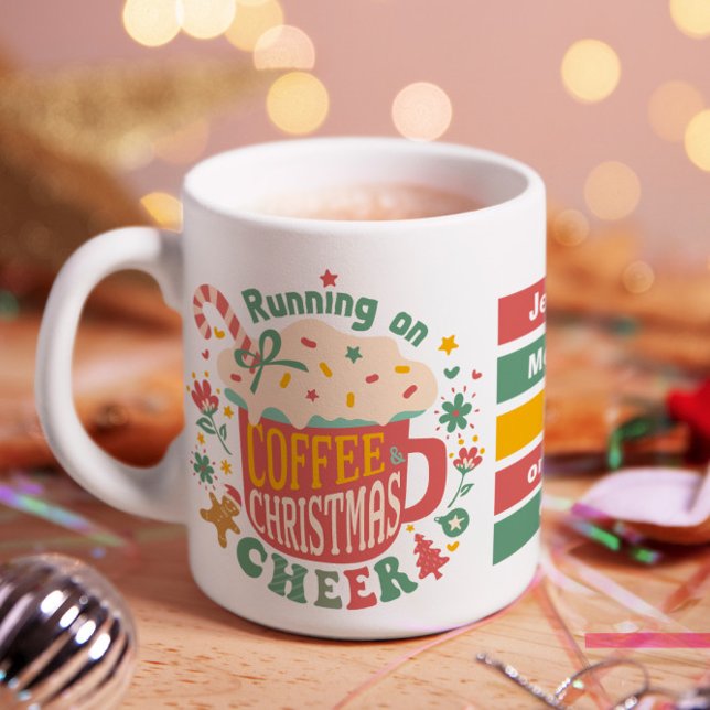 Taza De Café Café de Navidades merry y brillantes (A perfect gift for anyone who’s merry, bright, and caffeinated!)