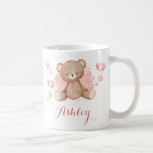 Café de oso rosado personalizado