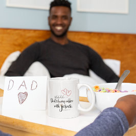Taza De Café CAFÉ DE PAPÁ CON Cita CÉNTRICA Cristiana JESÚS