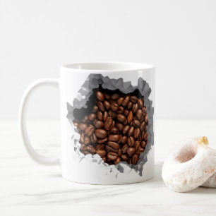 Taza De Café Café de pared rota Bean Espresso Caffeine Mug