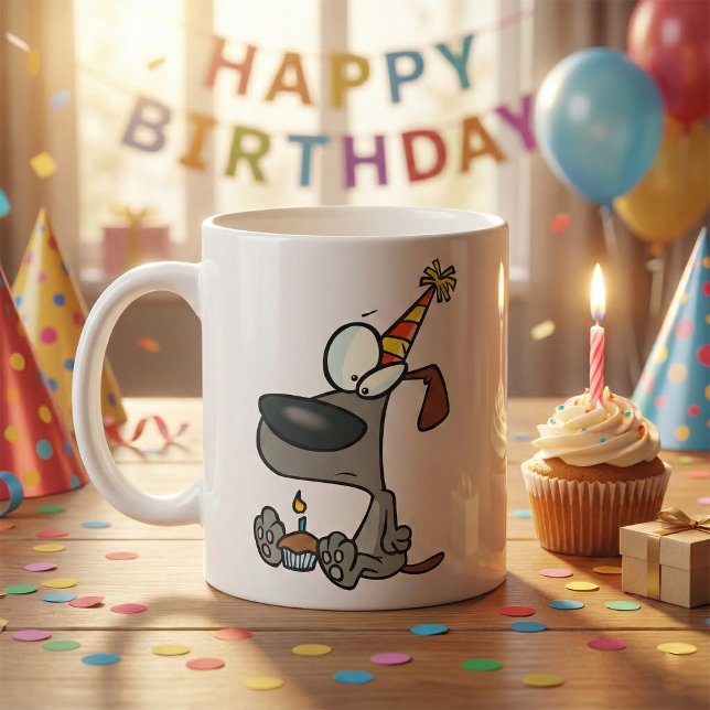 Taza De Café Café de perro de cumpleaños Mug (Subido por el creador)
